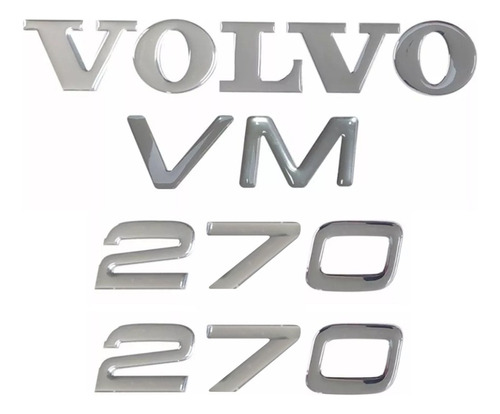 Kit Adesivos Lateral Volvo Vm 270 2004 A 2009 Letreiro