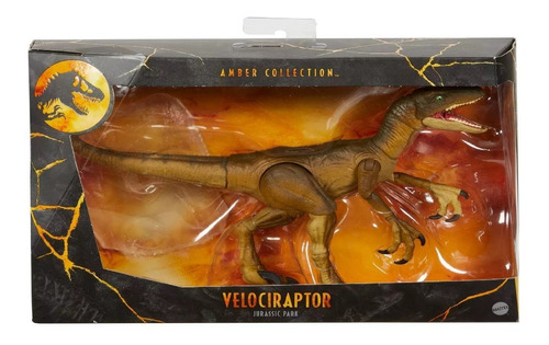 Jurassic World Dinosaurio Velociraptor Amber Colección