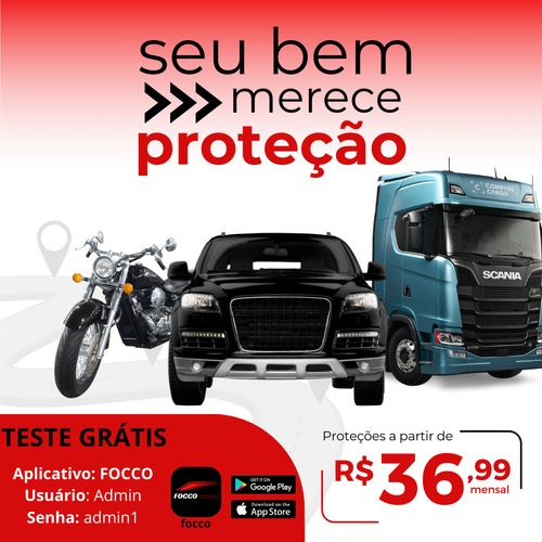 Rastreador Veicular Gps Com Chip E Aplicativo Em Tempo Real