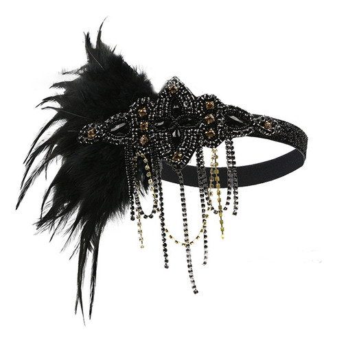 (cp) Diadema De Plumas Para Mujer Flapper Greatgatsby De Los