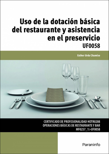 Libro - Uso De Dotación Básica Restaurante Y Asistencia Pres