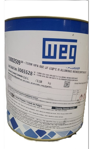 Pintura Alta Temperatura W-term Hpa 660 Aluminio 600°c Weg