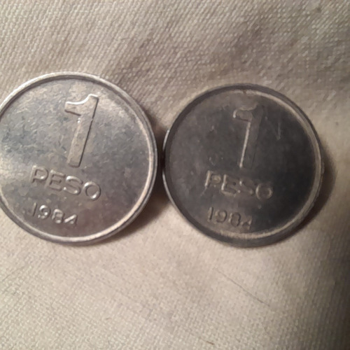 Moneda Argentina De 1 Peso Año 1984 - Ver Envío