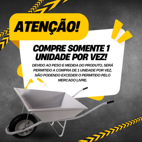 Carrinho De Mão Reforçado Profissional 60lts Obras Combo 3un