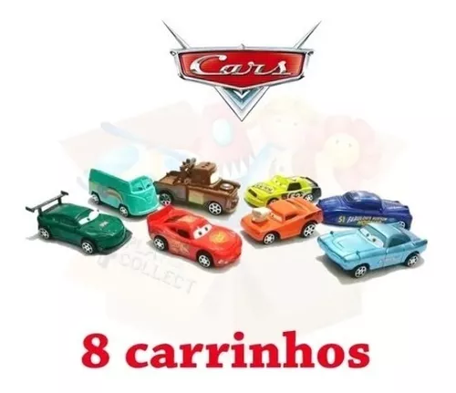 Kit com 6 carrinhos de fricção de Corrida