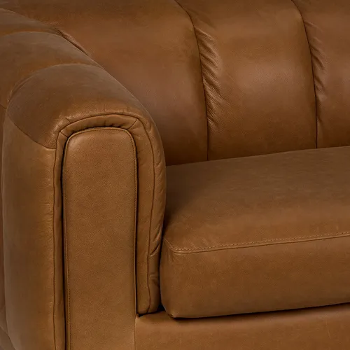 Sofá Rosen Yorks 3,5 Cuerpos Cuero Camel