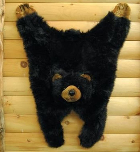 Tapete Suave Y Adorable Con Forma De Oso De Peluche Negro