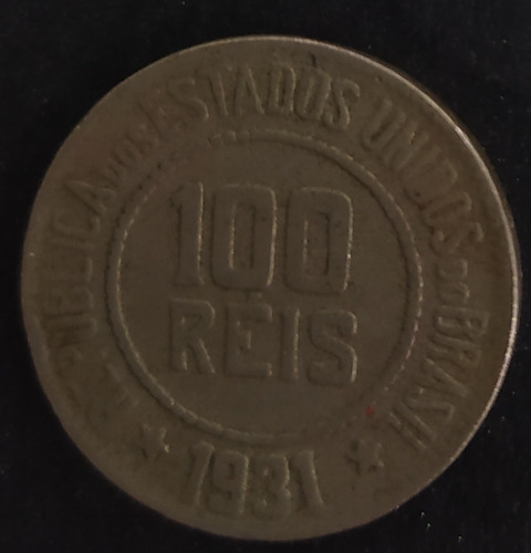 Moeda 100 Réis Ano 1931 Brasil