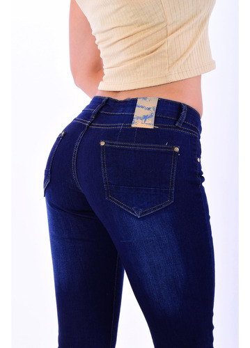 Pantalón Importado Mujer C026 Jeans Tiro Denim Bajo Skinny