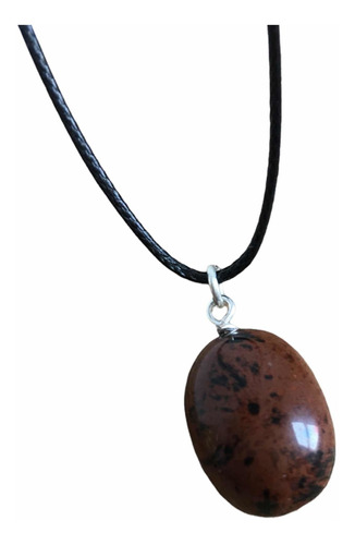 1 Dije Obsidiana Caoba Roja Mahogany Piedra De La Protección