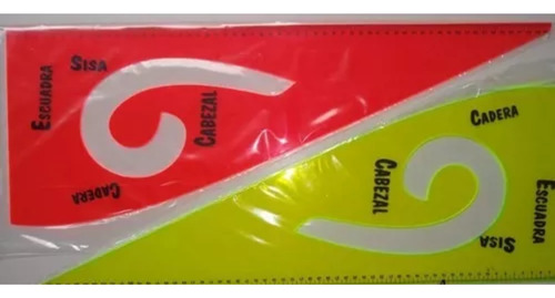 Regla Escuadra Con Sistema Para Modista Fibrofacil O Madera