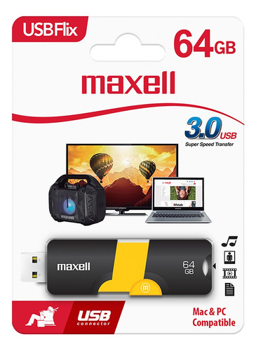 Pendrive Maxell Flix 64 Gb 3.0