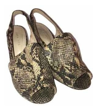 Zapatos Sandalia Reptil Mujer María Cher Nro 36 Estrenado