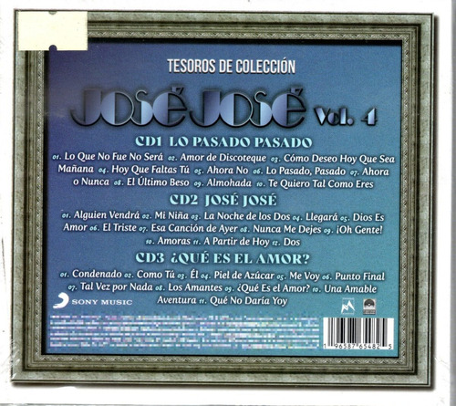 Jose Jose Tesoros De Coleccion Volumen 4 Box 2 Discos Cd