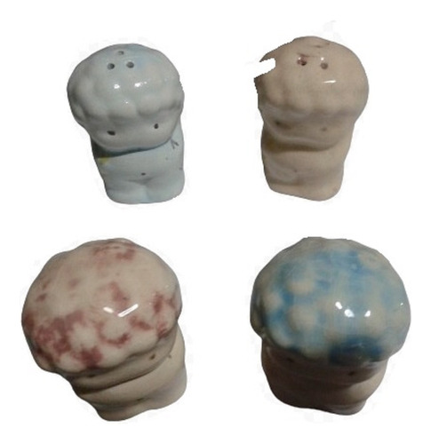 Pack De 4 Mini Muñecos De Ceramica