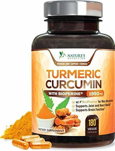 Curcumina De Cúrcuma Con Bioperina 95% Curcuminoides 1950 M