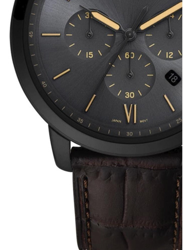 Reloj Fossil Acero-cuero Originales Nuevos En Caja
