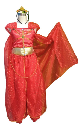 Disfraz Cotillón  Jazmín 4 Aladin (excelente Calidad) Niñas 
