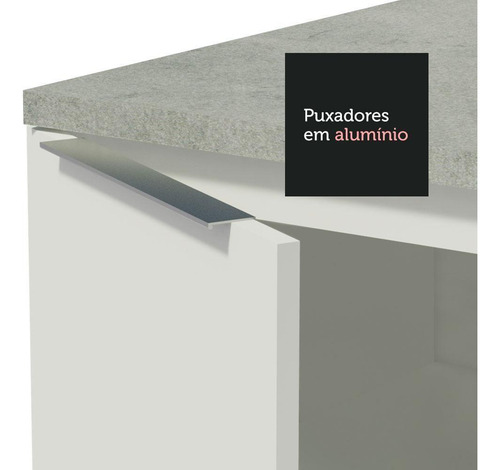 Ilha De Cozinha Com Bancada E Balcão 120 Cm Branco