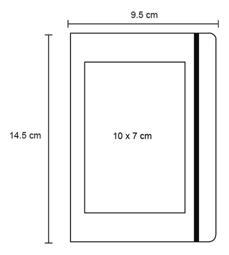 Libreta De Notas Pocket Pasta Dura Con Elástico, 96 Hojas