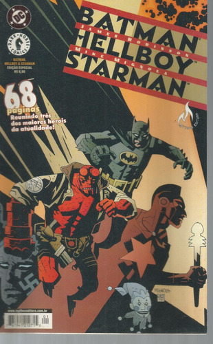 Batman Hellboy Starman - 68 Páginas Em Português - Editora Mythos - Formato 15 X 24,5 - Capa Mole - 2001 - Bonellihq Cx450 23