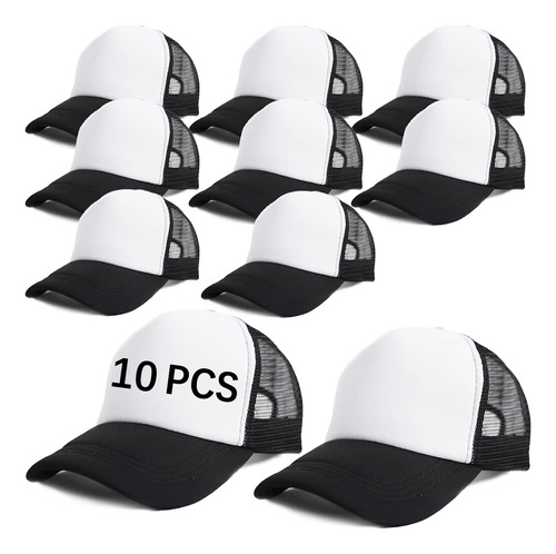 Orj 10 Pack Unisex Sublimación Gorra De Béisbol De Malla En 