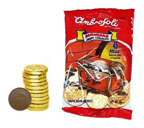 Monedas De Chocolate Bolsa X 45 Unidades