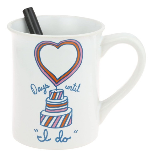 Enesco Nuestro Nombre Es Mud Days Until I Do Wedding Taza De