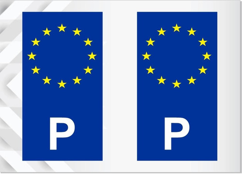 2 Adesivos Portugal União Europeia - Por - Outros Países