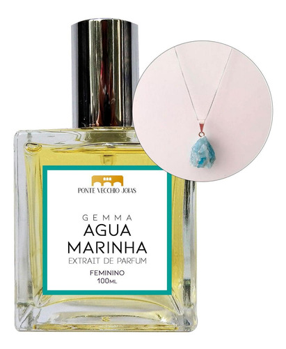 Coffret Perfume Gemma Água-marinha 100ml + Pingente Presente