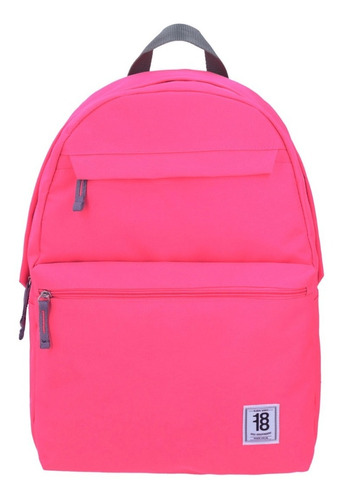 Mochila escolar Chenson Escolar 1818 color rosa diseño lisa 27L