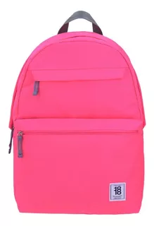 Mochila escolar Chenson Escolar 1818 color rosa diseño liso 27L