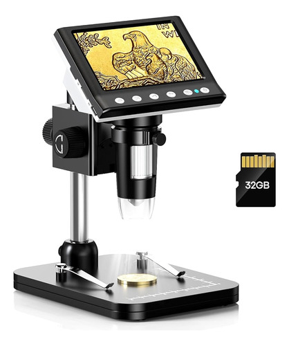 Microscopio De Monedas Ips Hayve De 4,3 '', Microscopio Digi