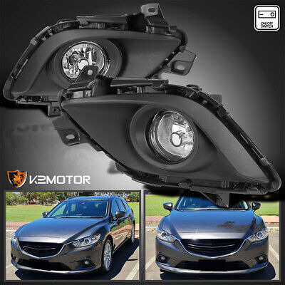 Fits 2014-2016 Mazda 6 Clear Bumper Driving Fog Lights L Zzf