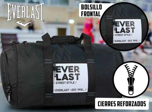 Imagen 4 de 10 de Bolso Everlast Gym Grande Deportivo Urbano Reforzado Tira De Hombro Color La Mejor Calidad! Diseño Local By Happy Buy