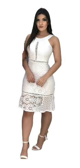 vestido branco curto simples para reveillon