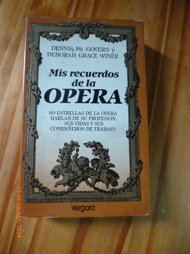 Mis Recuerdos De La Opera, Mc Govern/ Winer Impecable Estado