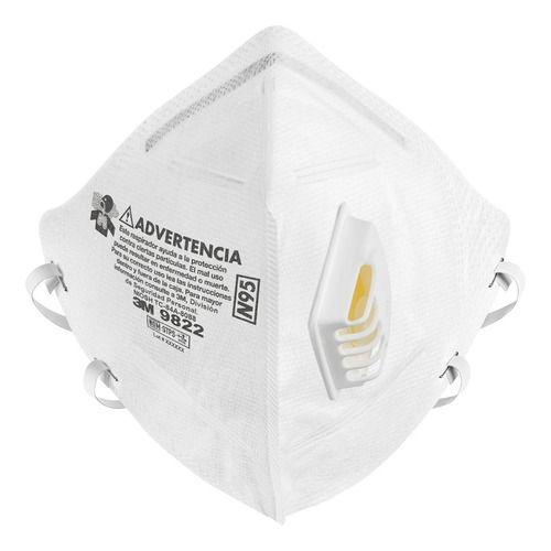 Respirador Plegable 3m® Mod. 9822 Desechable C Válvula N95