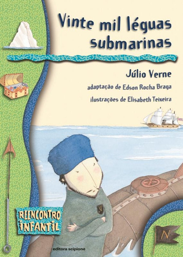 Vinte mil léguas submarinas, de Verne, Julio. Série Reecontro Infantil Editora Somos Sistema de Ensino, capa mole em português, 2004