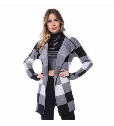 Kimono Feminino Xadrez Moda Inverno 2019 Roupas Novidade