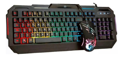 Oferta! Kit Teclado Y Mouse Halion Gamer Tornado Ha-818c Rgb