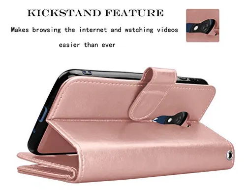 Funda Tipo Cartera Njjex Para Moto G7 Play, Motorola G7 Opti
