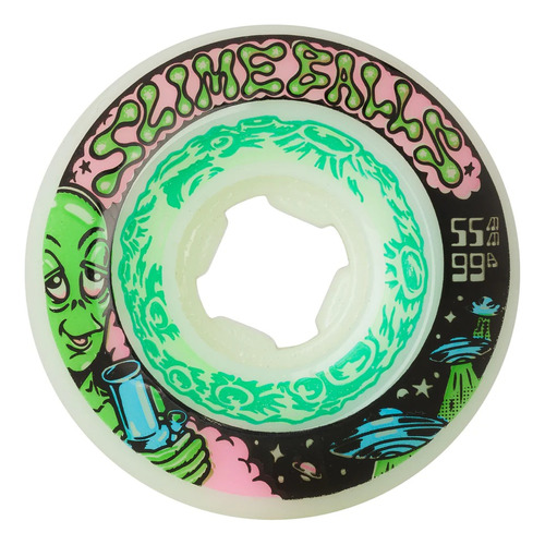 Ruedas De Skate Slimeballs Saucers 55mm 99a Santa Cruz 