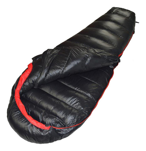 Saco De Dormir Ligero Abajo Camping Senderismo Negro 1000g