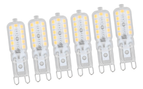 6 Bombillas Led G9 De 5 W Con Cubierta Transparente 22 Led