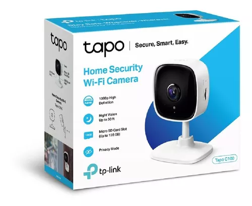 Tp-link, Cámara De Seguridad Wifi, Full Hd, Audio, Tapo C100 Color Blanco