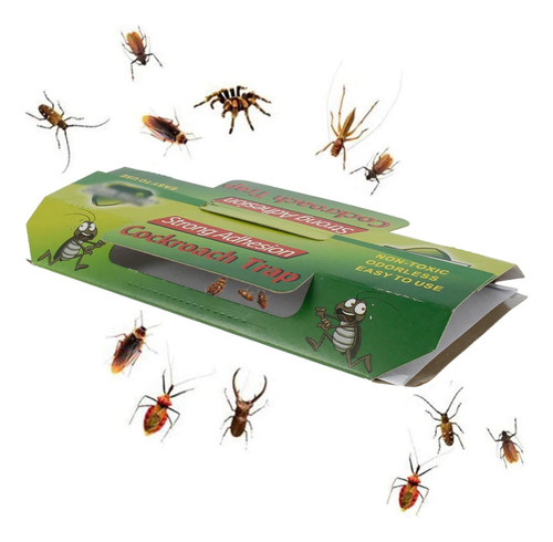 10 Trampas Adhesivas De Cucarachas E Insectos Con Atrayente