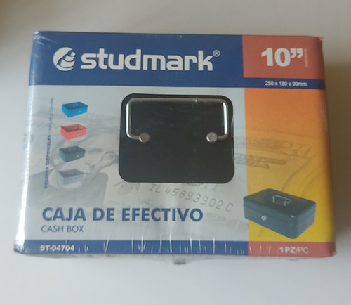 Caja Para Efectivo ( Caja Chica) 10   Studmark Color Negro