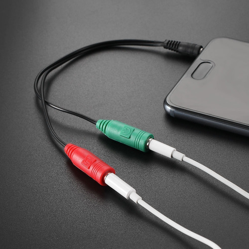 Imagen 4 de 7 de Cable Audio Divisor Triestereo 1 Macho A 2 Hembras 3.5 Mm