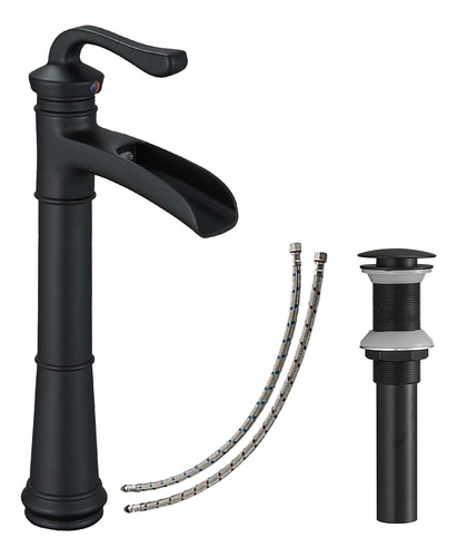 Grifo Para Lavabo Bathlavish, Color Negro Mate, Diseno En...